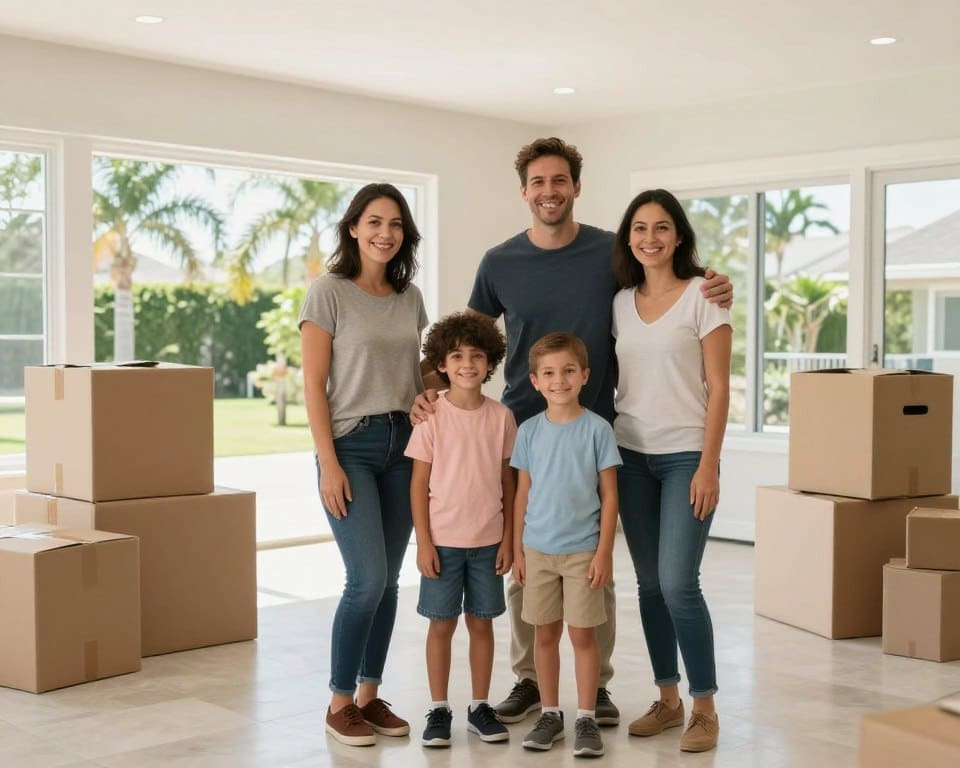 Happy family in new West Palm Beach home after successful move